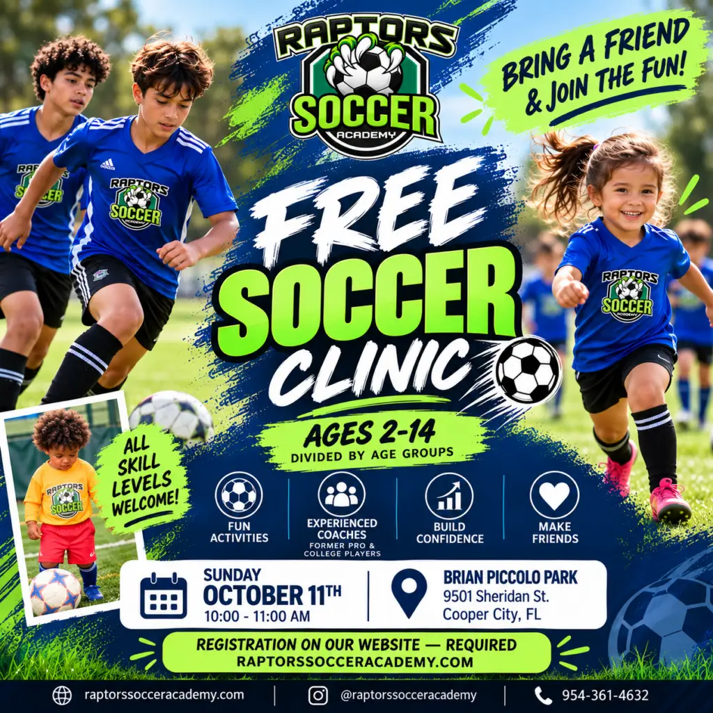 free soccer clinic in Cooper City